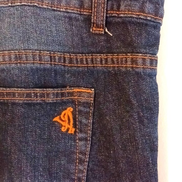 V.I.P JEANS Plus Size 14 Dark Blue Stone Washed Distress Holes Whiskering Boho - Picture 11 of 13